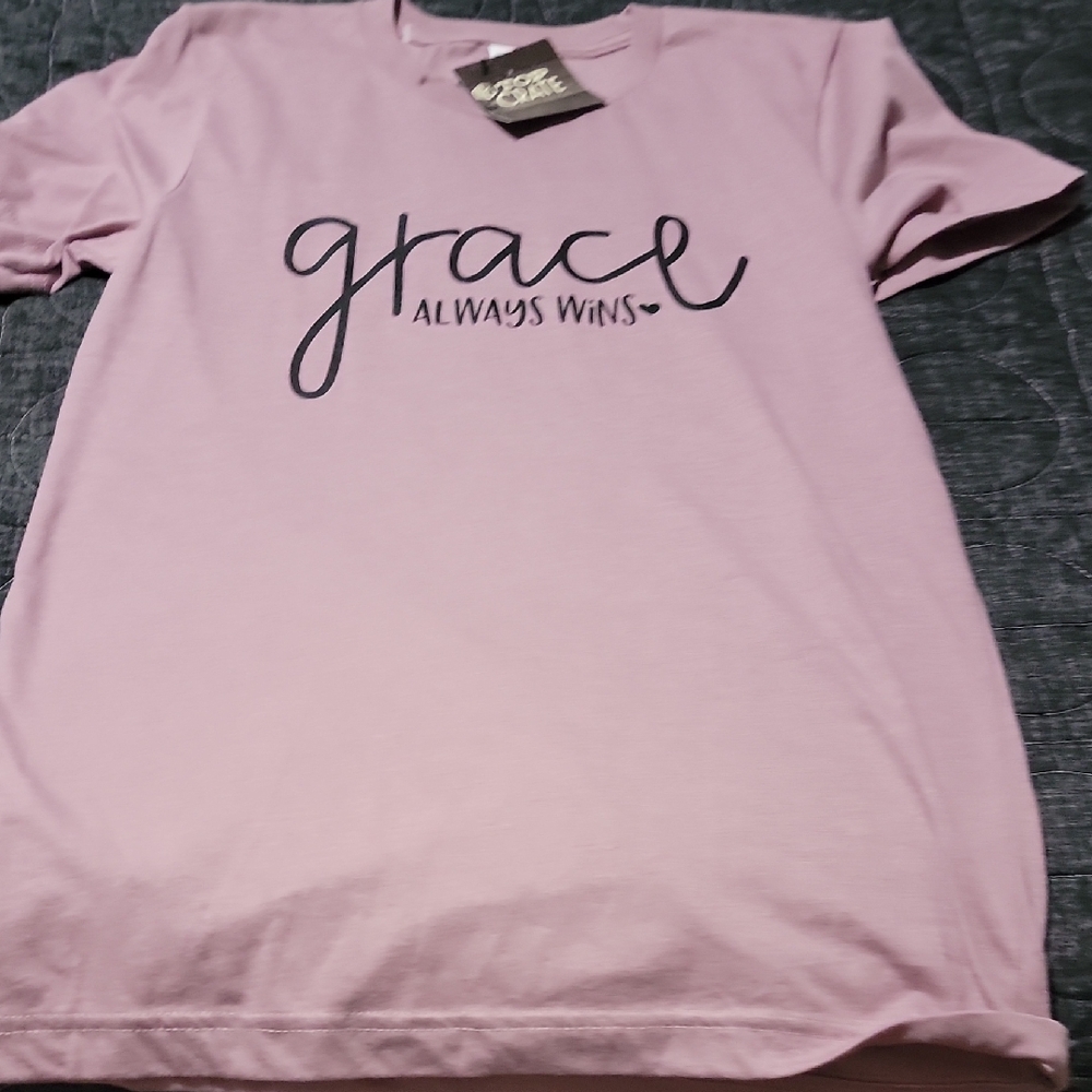 Grace Always Wins T-Shirt in Light Purple